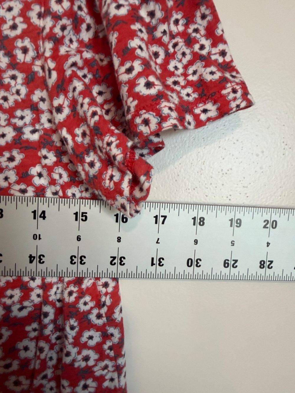 Lucky Brand Red Floral Tee Soft Cotton Modal Short Sleeve Top Size S - Picture 9 of 10